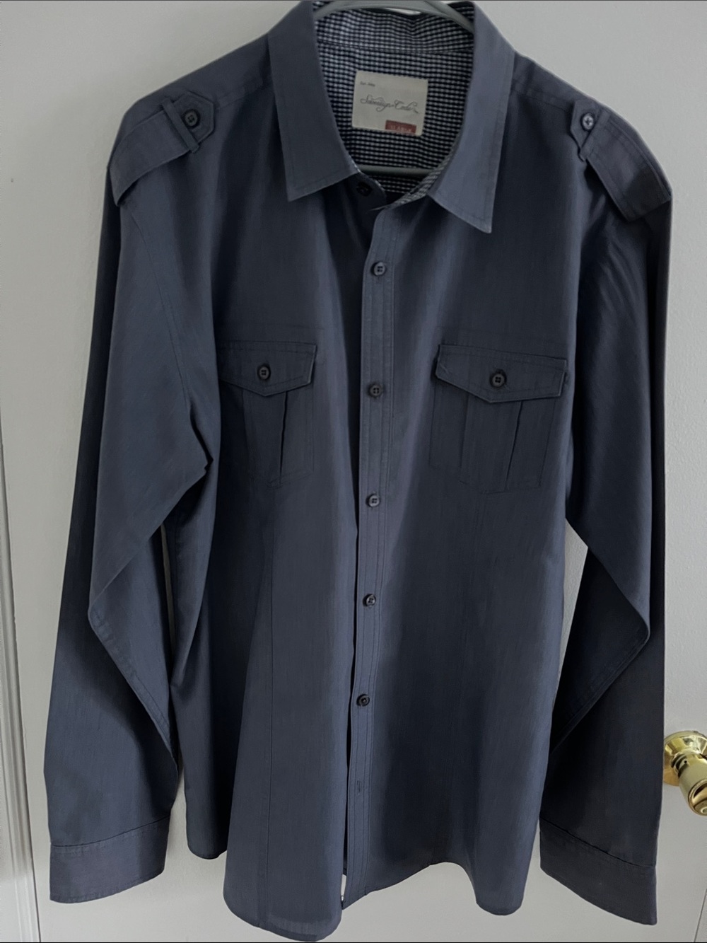 Sovereign Code Blue Long-Sleeve Button-Down Shirt